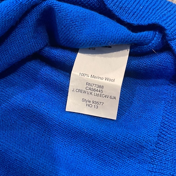J. Crew Factory Charley 3/4 Sleeved Sweater. Blue. 100% Merino Wool. Size XS. - Picture 5 of 5